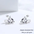 【Anpan】S925純銀飾韓東大門可愛麋鹿角鑽石耳環
