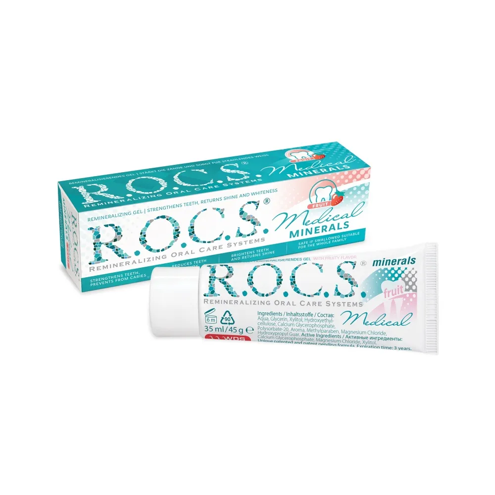 【R.O.C.S.】再礦化修護琺瑯質凝膠晚安面膜 甜蜜水果 35ml/45g