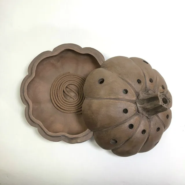 【創藝工坊】大南瓜香爐(陶藝作品 南瓜 全手工 香爐 品茗生活陶)