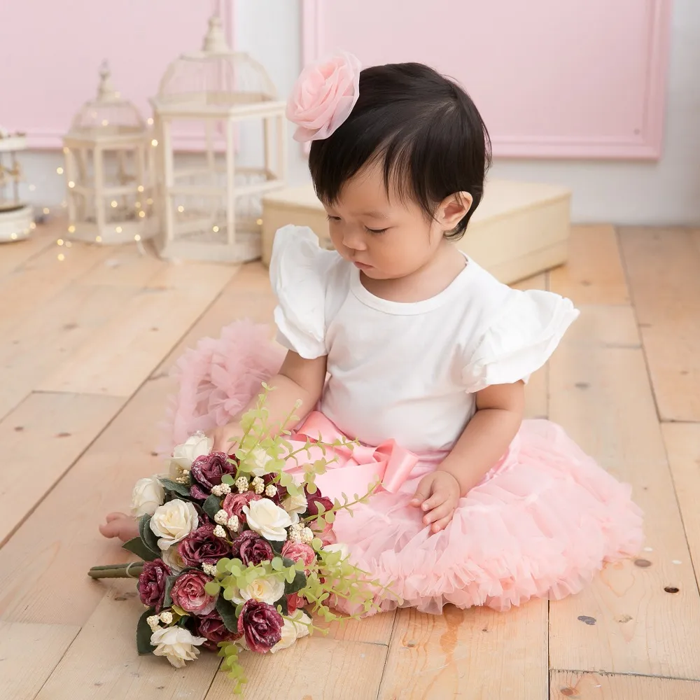 【日安朵朵】女嬰兒童雪紡蓬蓬裙 - 玫瑰石英(寶寶女童澎裙禮服)