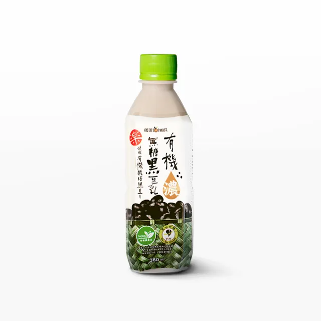 【統洋TOPMOST】無糖有機濃黑豆乳(360ml*12入/箱)