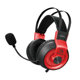【MARVO 魔蠍】HG9035 虛擬7.1聲道電競耳罩式耳機 紅(耳機、電競、7.1聲道)