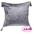 【J&N】晶亮絨流蘇抱枕4545(紫色   2入)