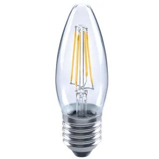 【Luxtek樂施達】買四送一 LED C35蠟燭型燈泡 4.5W E27 黃光 5入(大螺口 LED燈 燈絲燈 仿鎢絲燈)