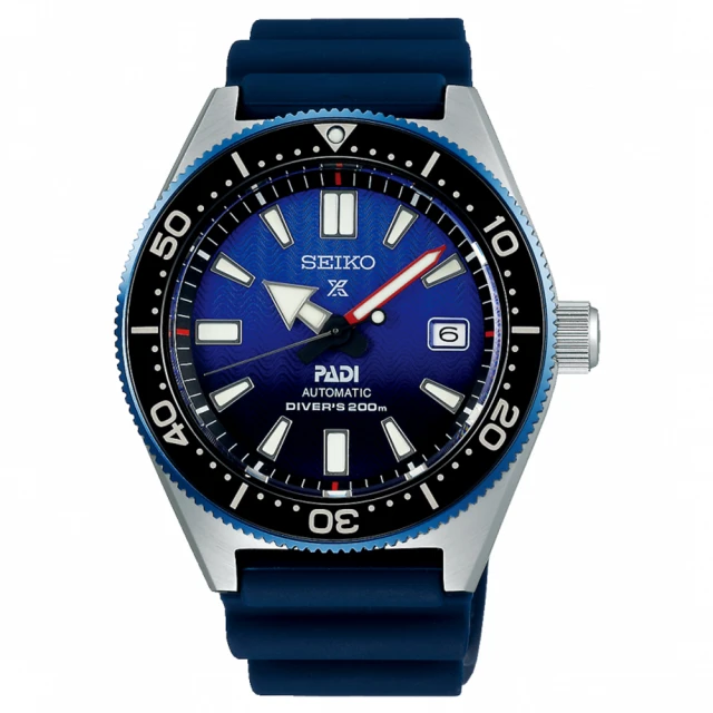 【SEIKO 精工】Prospex PADI深海藍鯨200米潛水機械錶-藍(SPB071J1/6R15-04B0B)