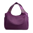 【Acorn 橡果】日系簡約防水包肩背包側肩包手提包托特包購物袋6578(紫色)
