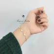 【Turquoise Jewelry】輕珠寶系列優雅白色方塊天然白蝶貝S925銀鍍金手鍊(tqst0004-white)