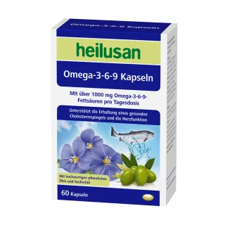 即期品【德國 好立善】Omega 3-6-9 必需脂肪酸 魚油+亞麻仁油+月見草油(60粒 效期:2025.03)