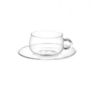 【Kinto】UNITEA玻璃杯盤組230ml_玻璃杯盤