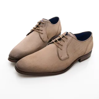 【GEORGE 喬治皮鞋】Amber 商務時尚 綁帶經典手工紳士皮鞋-米色 615027GF-92
