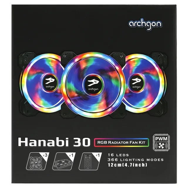【Archgon亞齊慷】RGBCF26 Hanabi 60 PWM RGB(電競風扇組-6入)