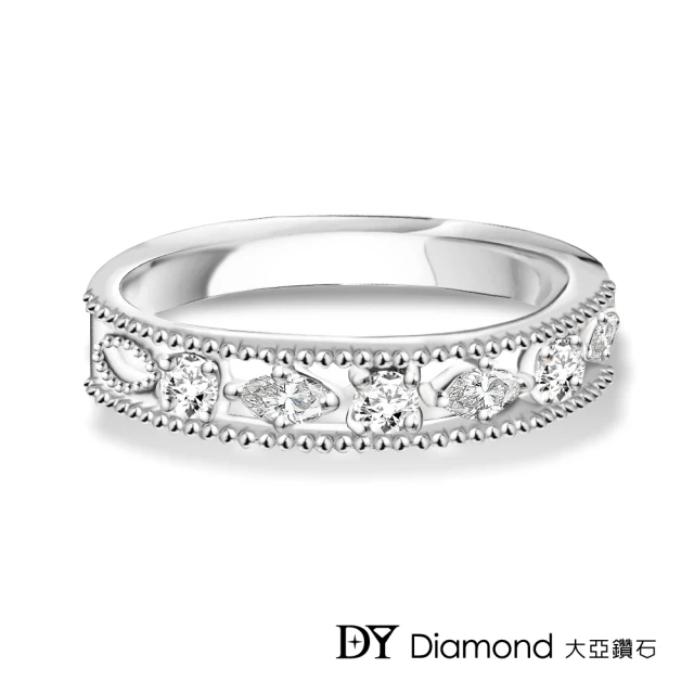 【DY Diamond 大亞鑽石】L.Y.A輕珠寶 18K白金 星空 鑽石線戒