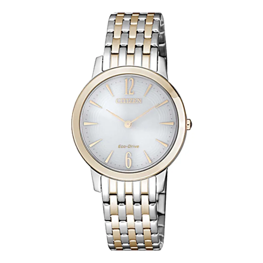 【CITIZEN 星辰】光動能指針女錶 不鏽鋼錶帶 白色錶面 日常生活防水 藍寶石玻璃鏡面(EX1496-82A)