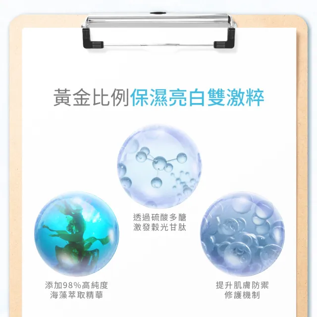 【我的美麗日記】保濕能亮雙激粹EX+黑珍珠面膜6入