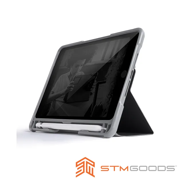 【STM】Dux Plus Duo iPad Mini 2019 / iPad Mini 5(專用內建筆槽軍規防摔殼 - 黑)