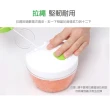 【OKAWA】手拉式切菜機(不鏽鋼 切菜機 料理器 手動切菜機 蔬食調理器 手拉式切菜器 絞肉器)
