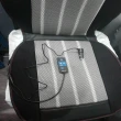 【悅生活】GoTrip微旅行--汽車涼感透氣吹風按摩座墊 降溫5度八顆強力扇 二入組(冰絲 按摩 通風坐墊)