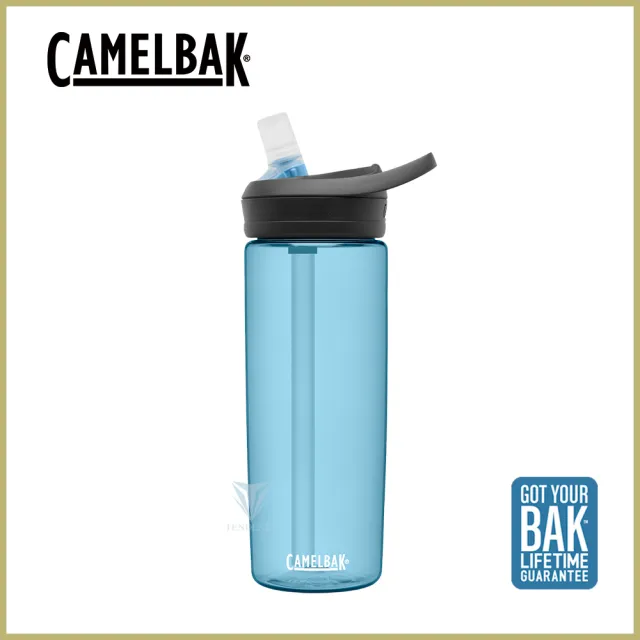 【CAMELBAK】600ml eddy+多水吸管水瓶  透藍(全新設計/水壺/水瓶/多喝水)