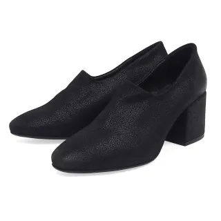 【TINO BELLINI 貝里尼】義大利進口特殊啞光布料高跟踝靴A79026(黑)