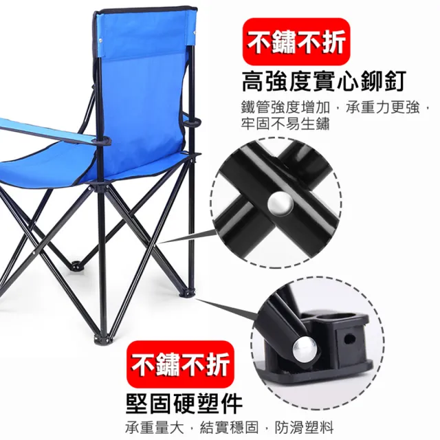 【VENCEDOR】露營折疊扶手椅(烤肉 戶外 露營折疊扶手收納椅 釣魚椅 露營椅 戶外椅 野餐-1入)