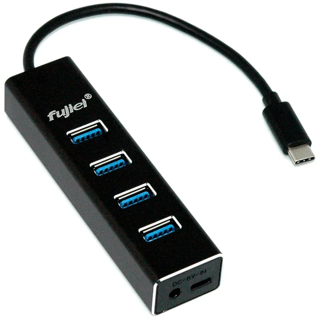 Fujiei Type-C 轉 USB3.0鋁合金4埠HUB集線器(OTG)