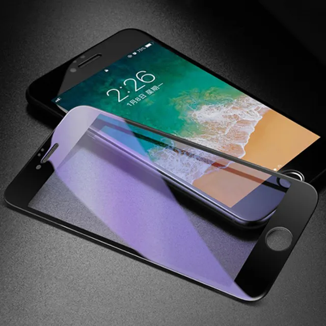 iPhone 6 6sPlus 保護貼手機軟邊滿版藍光9H玻璃鋼化膜(iPhone6s保護貼 iPhone6SPlus保護貼)