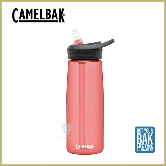 【CAMELBAK】750ml eddy+多水吸管水瓶 玫瑰(全新設計/水壺/水瓶/多喝水)