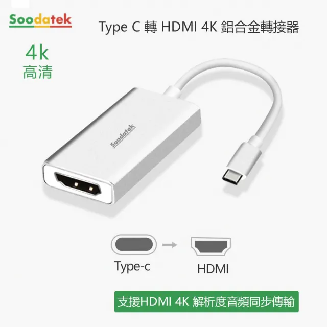【Soodatek】Type C TO HDMI(SCDH-AL4KSI)