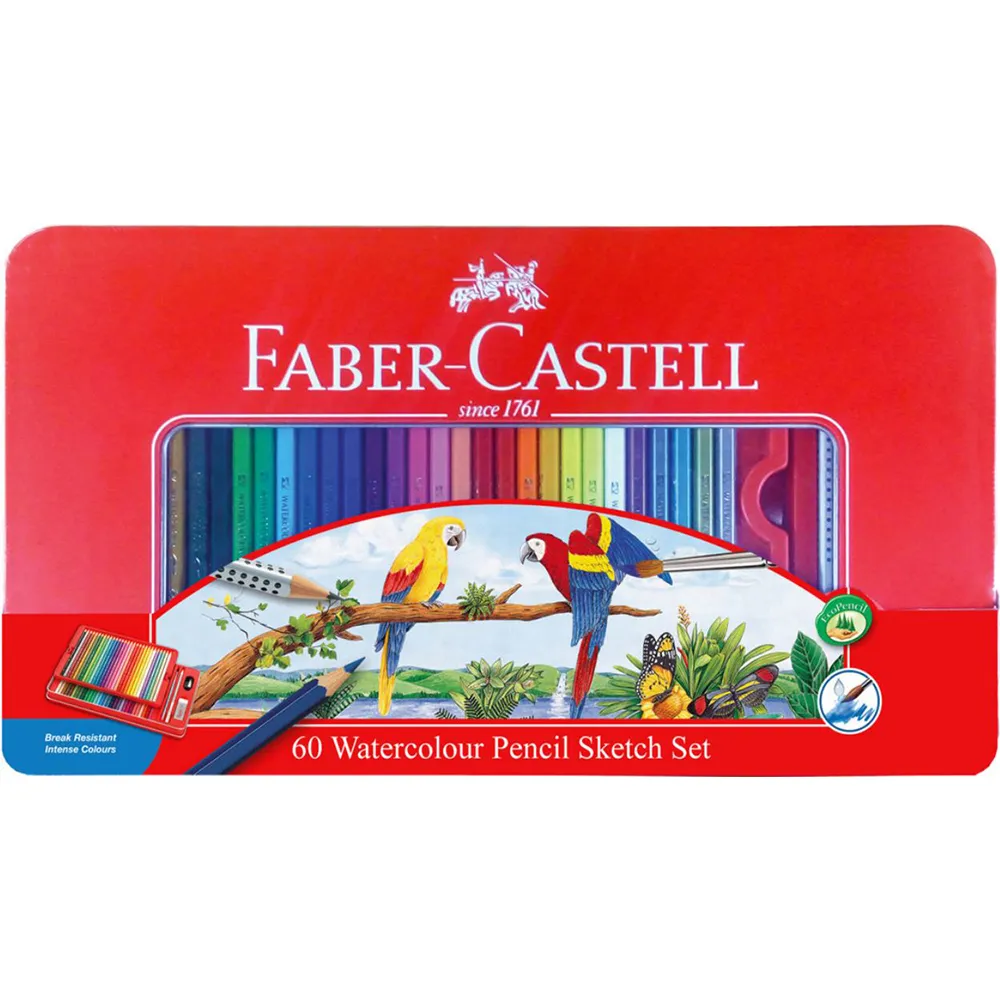 【Faber-Castell】60色紅盒色鉛筆(開學 文具 畫畫 美術 寫生 禮物)