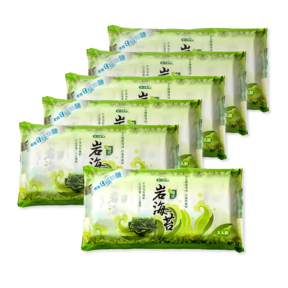 【統一生機】岩海苔x6袋(4.8gx3包/袋)
