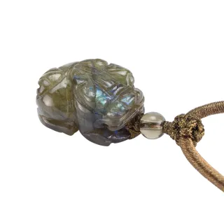 【石頭記】貔貅項鍊-金光閃閃(閃光石)