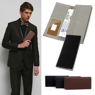 【WHOSE BAG】交換禮物 韓國OMNIA 比利安義大利牛皮男長夾 多卡位大容量真皮皮夾 NO.1187A(男長夾 男皮夾)