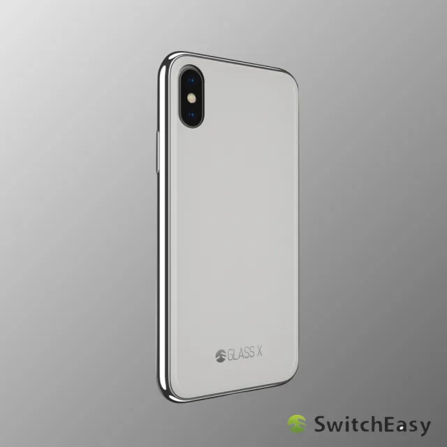 【Switcheasy】iPhone X/Xs Glass X 鉻金屬質感9H玻璃殼(保護殼)