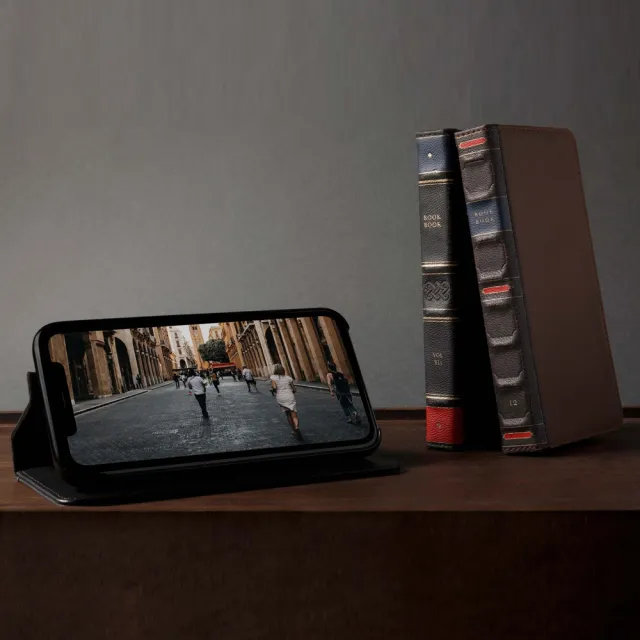 【Twelve South】BookBook iPhone Xs Max 復古書仿舊皮革保護套(棕色)