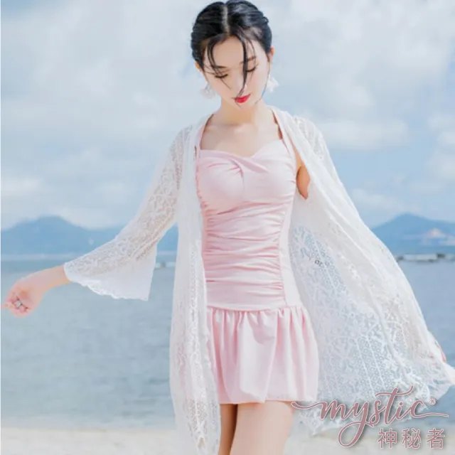 【TING BRA 婷姐內衣】長袖蕾絲中長版開衫防曬外罩罩衫(外罩 罩衫 泳衣罩衫)