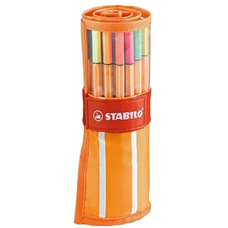 【STABILO】88系列簽字筆30色捲筒隨身包造型組合(8830-2)