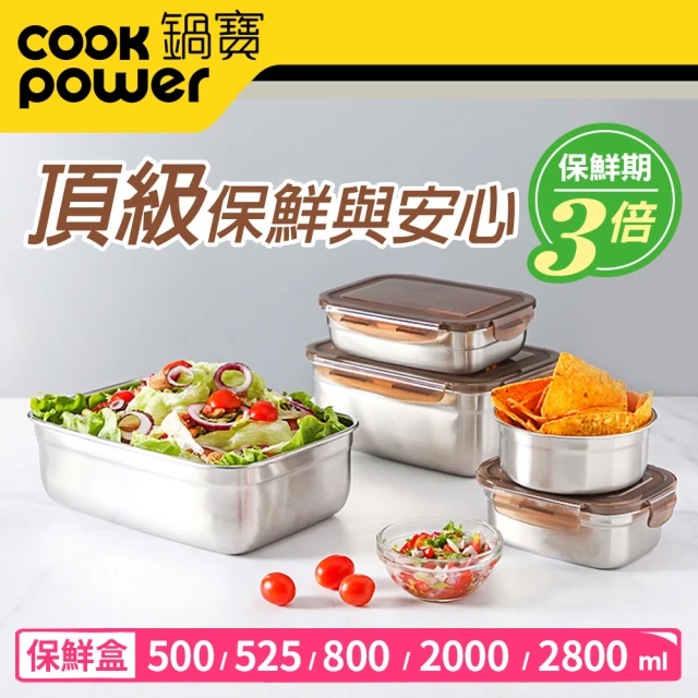 CookPower 鍋寶 316不鏽鋼保鮮盒標配5入組(EO-BVS28208535)