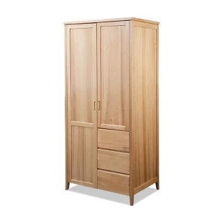 【ASSARI】貝里斯全檜木實木4尺衣櫃(寬118x深59x高211cm)