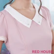 【RED HOUSE 蕾赫斯】素面小花翻領洋裝(共2色)