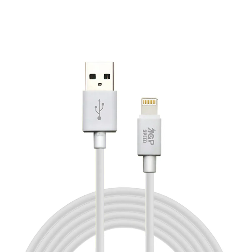 【AGPSPEED】USB-A to Lightning 2M 充電傳輸線