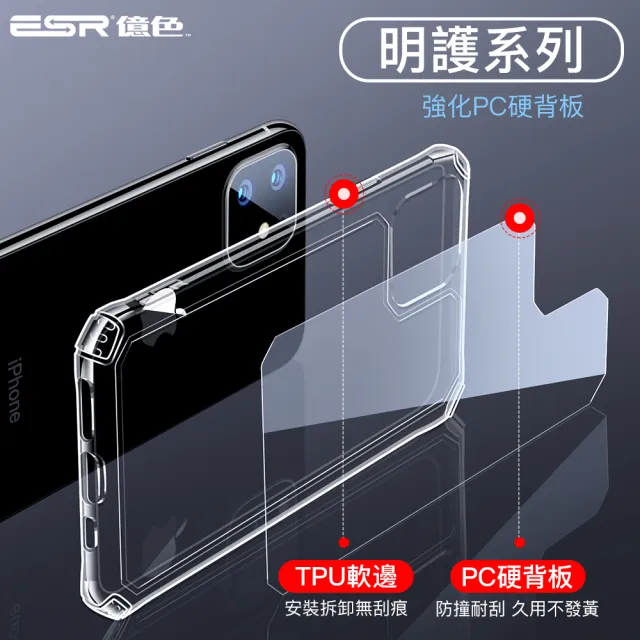 【ESR 億色】iPhone 11/11 Pro/11 Pro Max 明護系列全包覆防摔強化空壓手機殼