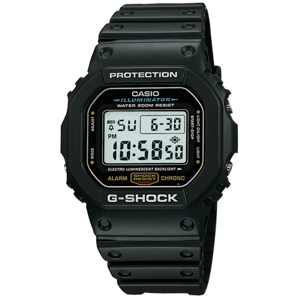 【CASIO 卡西歐】G-SHOCK 街頭潮流電子手錶(DW-5600E-1)