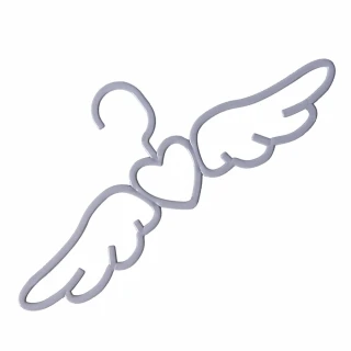 【EZlife】天使翅膀圍巾領帶多功能衣架(4入組)