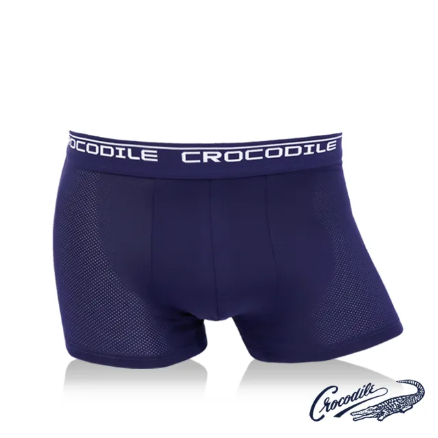 【Crocodile】鱷魚涼感居家透氣網四角平口褲(4件組)