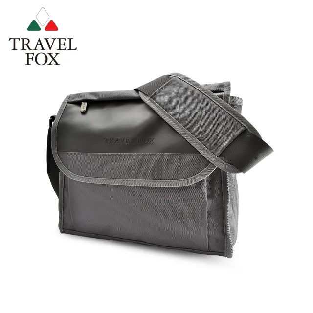 【TRAVEL FOX 旅狐】簡約商務鑽紋公事包/側背包(TB599-13 灰色)