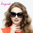 【MEGASOL】UV400防眩偏光太陽眼鏡時尚女仕大框矩方框墨鏡(精緻魅力魔球杖鏡架1850-6色選)