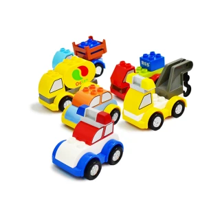 【Playful Toys 頑玩具】41PCS大顆粒百變積木車(積木玩具 玩具車 兒童禮物)