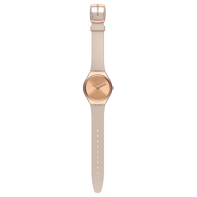 【SWATCH】SKIN超薄金屬系列手錶 SKINROSEE 粉漾 瑞士錶 錶(38mm)
