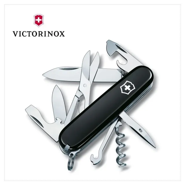 【VICTORINOX 瑞士維氏】Climber14用瑞士刀/黑色(1.3703.3)