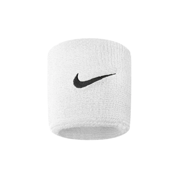 【NIKE 耐吉】Nike Swoohs 護腕 運動 打球 健身 單色 腕帶 吸濕 排汗 乾爽 彈性 2入 7x7cm 白(NNN04101OS)